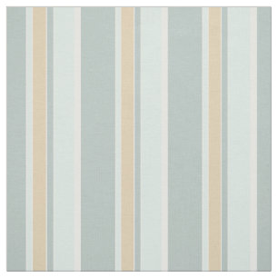 Unieke Seafoam Green White Tan Stripe Art Stof