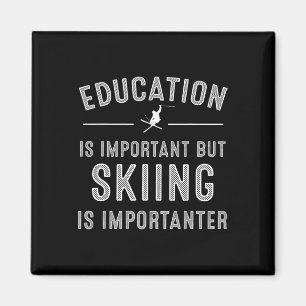 Unieke ski kunst voor mannen vrouwen Kinder skiër Magneet