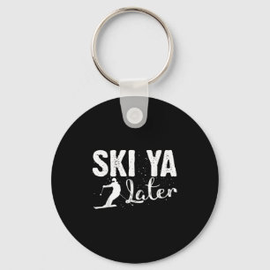 Unieke ski kunst voor mannen vrouwen Kinder skiër Sleutelhanger