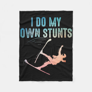 Unieke Ski Kunst Voor Mannen Vrouwen Kinderen Skil Fleece Deken