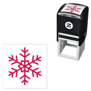 Unieke Sneeuwvlok Ambachtelijk Zelfinktende Stempel