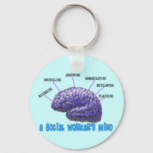 Unieke sociale werker Gifts-A Social Worker's Mind Sleutelhanger