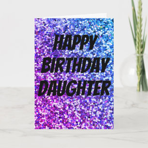 Unieke sparkle dochter verjaardagskaart kaart