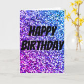 Unieke sparkle verjaardagskaart kaart (Gele Bloem)