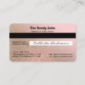 Unieke Sparkly Gold Pink Glitter Credit Kaart Visitekaartje (Achterkant)