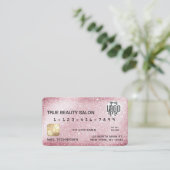 Unieke Sparkly Pink Glitter Credit Kaart Logo Visitekaartje (Staand voorkant)