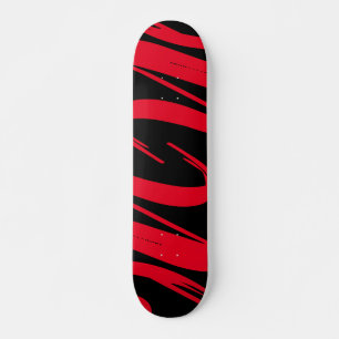 Unieke standaard zwarte en rode skateboard