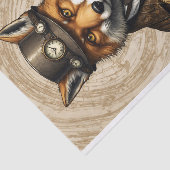 Unieke  Steampunk Fox Art Tissuepapier (Detail)