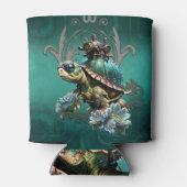 Unieke steampunk schildpad. blikjeskoeler (Achterkant)