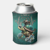 Unieke steampunk schildpad. blikjeskoeler (Blikje Achterkant)