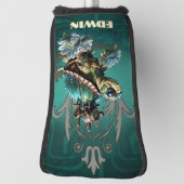 Unieke steampunk schildpad. golfheadcover (Draai 90)