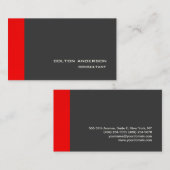 Unieke stijlvolle, grijze rode indrukwekkende visitekaartje (Voorkant / Achterkant)
