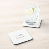 Unieke Stijlvolle Moderne Gewone Kalligrafie Naam  Bier Onderzetter (Rechterzijde)