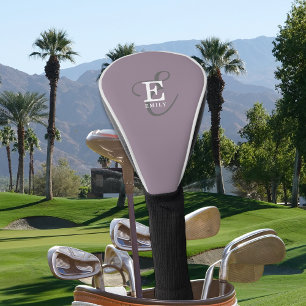 Unieke stijlvolle naam en monogram typografie Paar Golfheadcover