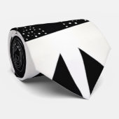 Unieke stipple gestippeld zwart en wit modern stropdas (Opgerold)