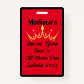 Unieke Sweet 16 VIP van de Partij van de Dagen All Badge (Achterkant)