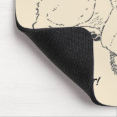 Unieke tekening van schattige hond muismat (Hoek)