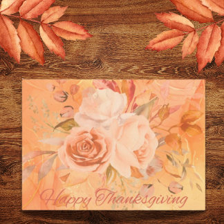 Unieke Thanksgiving bloemengroet Feestdagenkaart
