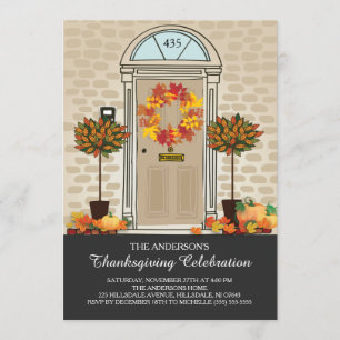 Unieke Thanksgiving Feest Kaart
