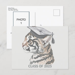 Unieke Tiger Afstuderen Aankondiging Briefkaart