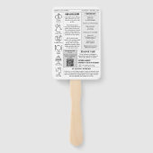 Unieke tijdlijn van het huwelijksprogramma van de handwaaier (Achterkant)