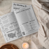 Unieke tijdlijn van het huwelijksprogramma van de  kaart