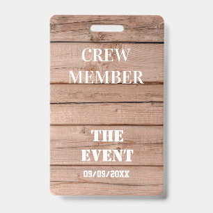 Unieke toegang tot unieke Wooden Custom Event Badge
