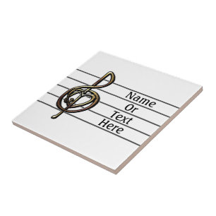 Unieke Treble Clef Music-Personaliseerbare Tegeltje