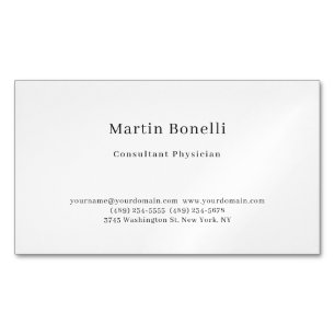 Unieke trendy minimalistische consultant arts magnetisch visitekaartje