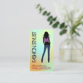Unieke Trendy Mode Model Stylist Designer Visitekaartje (Staand voorkant)