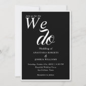 Unieke typografie Wij doen zwart & goud bruiloft Kaart (Voorkant)