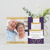 Unieke uitnodiging voor 50-jarig jubileum met foto (Staand voorkant)