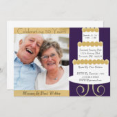 Unieke uitnodiging voor 50-jarig jubileum met foto (Voorkant / Achterkant)