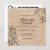 Unieke uitnodiging voor bruiloft (Voorkant / Achterkant)