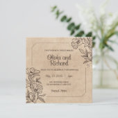 Unieke uitnodiging voor bruiloft (Staand voorkant)