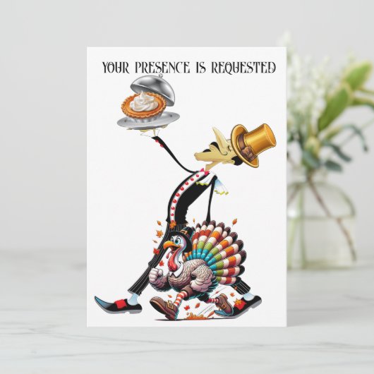 Unieke uitnodiging voor een bijeenkomst (Staand voorkant)