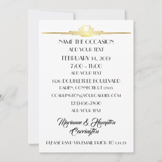 Unieke uitnodiging voor het eten/verzamelen van ge (Achterkant)