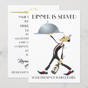 Unieke uitnodiging voor het eten/verzamelen van ge