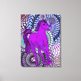 Unieke Unicorn Canvas Afdruk