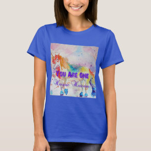 Unieke Unicorn Paarse Waterverf Womens T Shirt