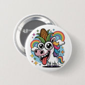 Unieke Unicorn Ronde Button 5,7 Cm (Voorkant /achterkant)