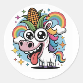 Unieke Unicorn Ronde Sticker