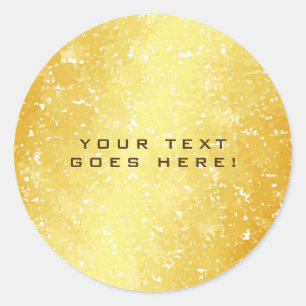 Unieke, unieke gouden achtergrondkleur in de klass ronde sticker