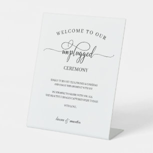 Unieke unplugged Black Script-certificering Reclamebord Met Voetstuk