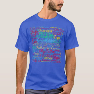 Unieke Vaderdag Wordcloud Laat papa je liefde zien T-shirt