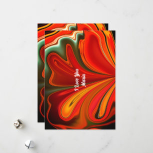 Unieke Valentijn Abstract Kleurrijke En Levendige Feestdagenkaart