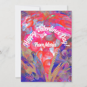 Unieke Valentijn Abstract Kleurrijke En Levendige  Feestdagenkaart