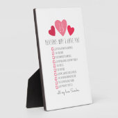 Unieke valentijnen jubileum redenen Ik hou van je Fotoplaat (Zijkant)
