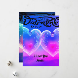 Unieke Valentijnsdag Abstract Kleurrijke En Levend Feestdagenkaart