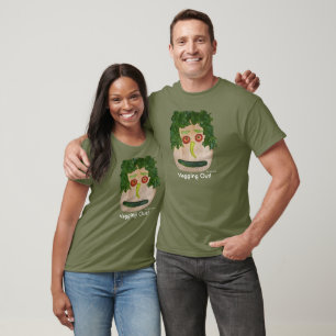 Unieke Veggie Gezicht Groenten Unisex T-shirt